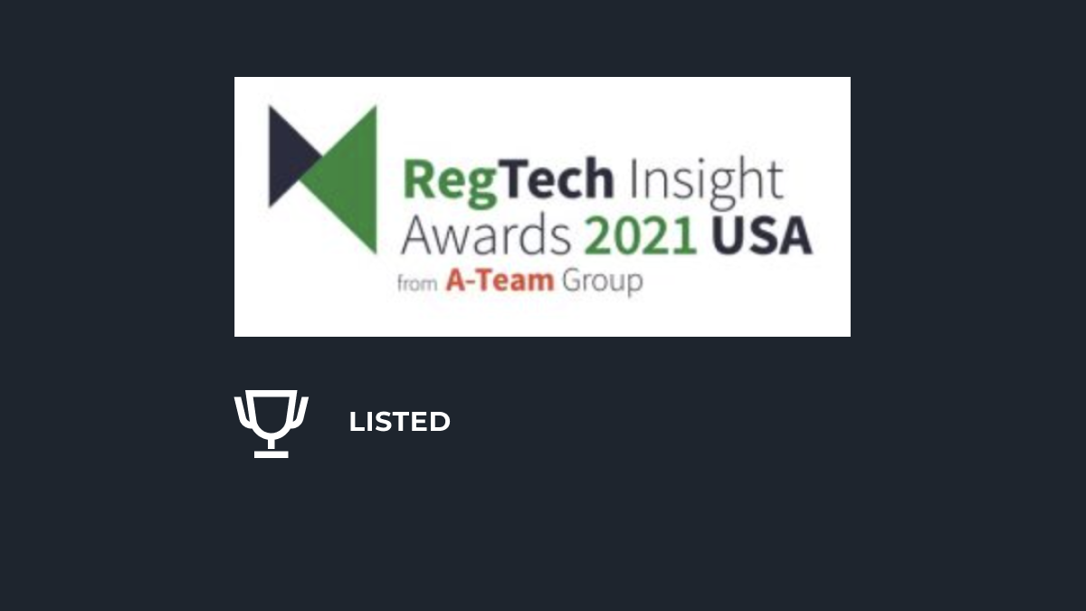 RegTech Insight 2021 award